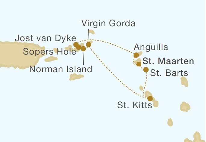 Star Flyer - Treasure Islands 7 Nights Itinerary Map