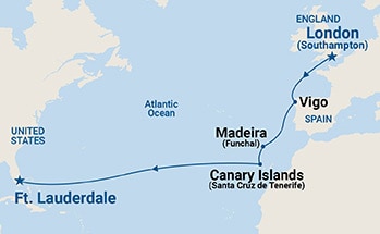 16-Day Iberian Passage Itinerary Map